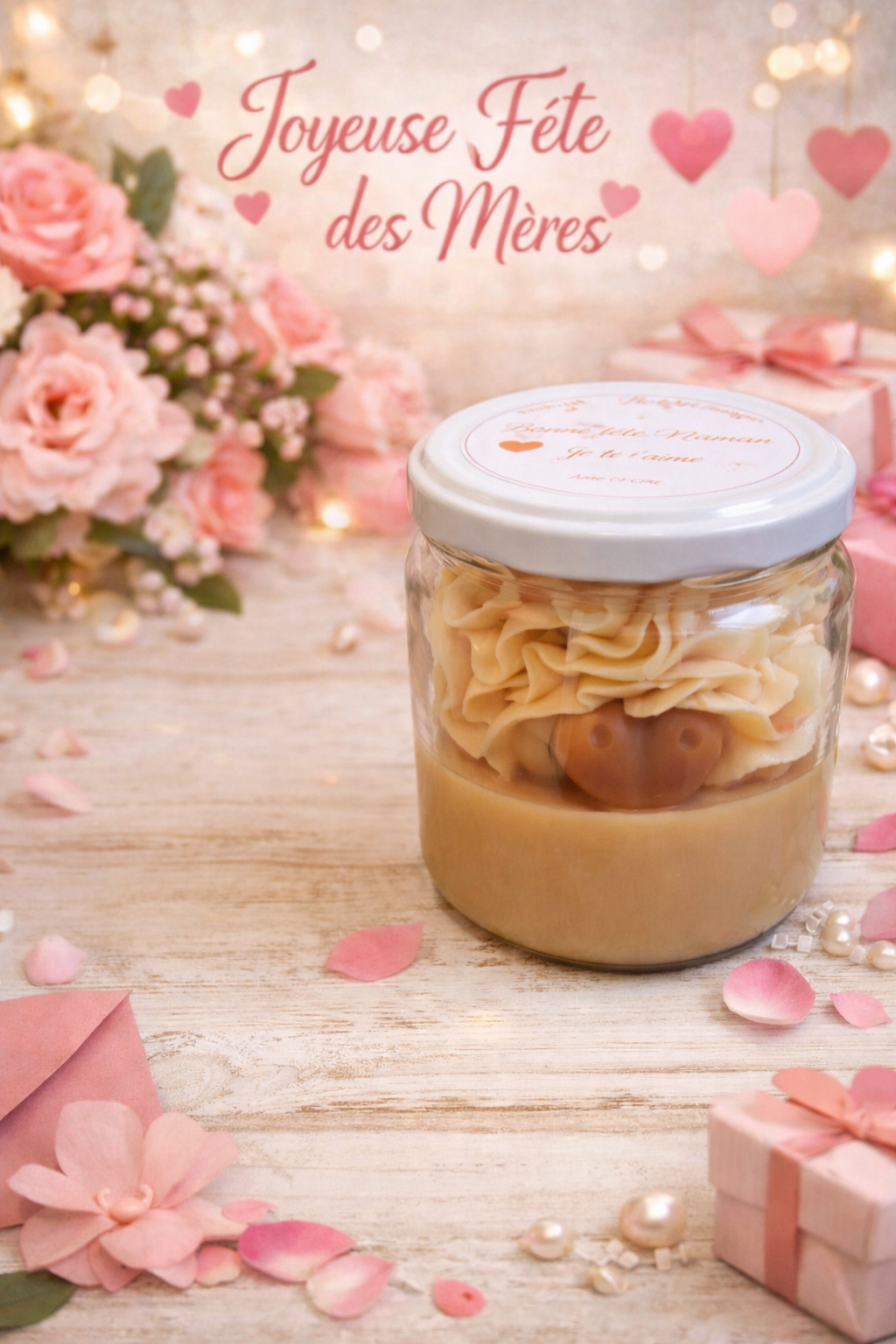 💝 Délice Brioche au Beurre - Bougie gourmande Fête des mères