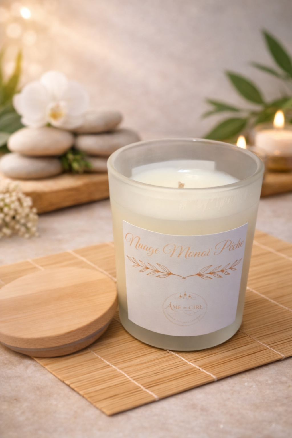 Nuage Monoï Pêche - Bougie parfumée